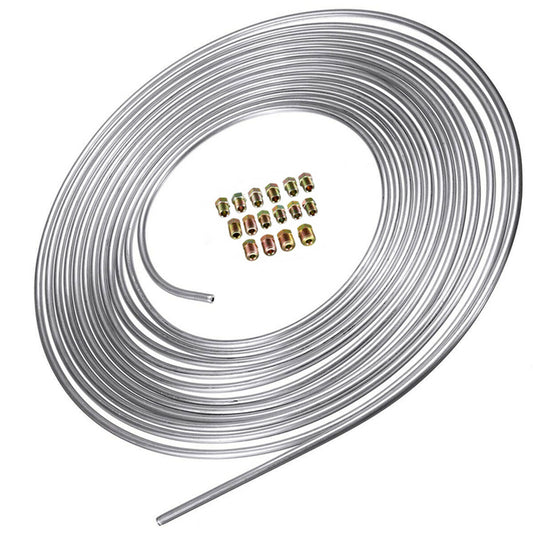 25ft 3/16inch Zinc Steel Brake Tube Kit Coil Roller and SAE Tube Nut Fittings