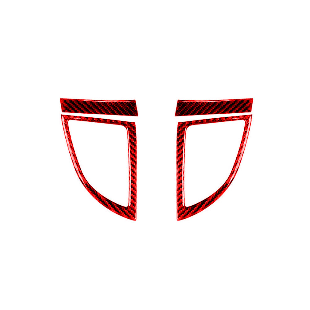 2Pcs Carbon Fiber Gear Shifter Side Trim Strip Panel For Explorer 2011-2014 v