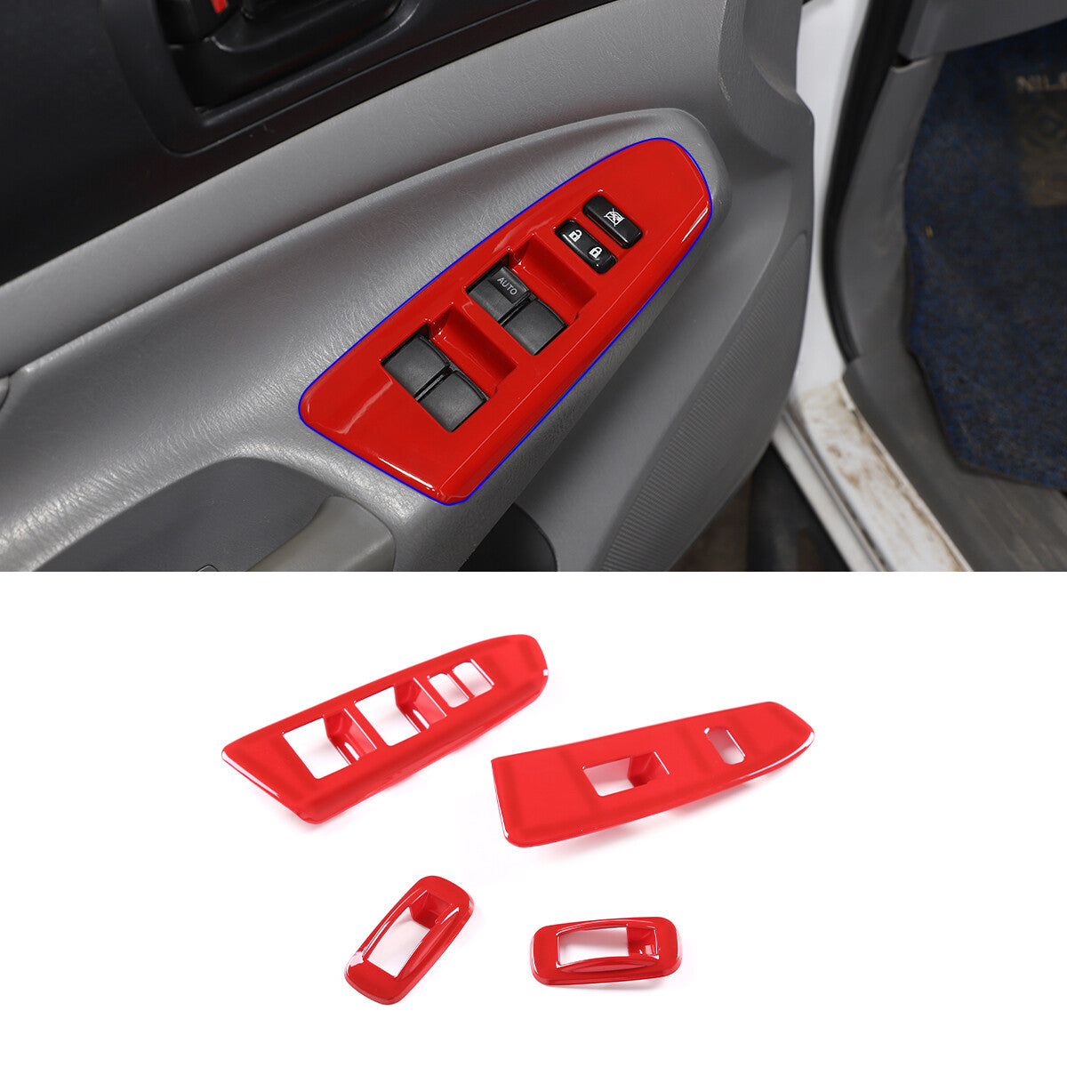 Gear Shift Knob Head Cover Decoration for Tandra 2014-21 ABS Carbon Fiber- v