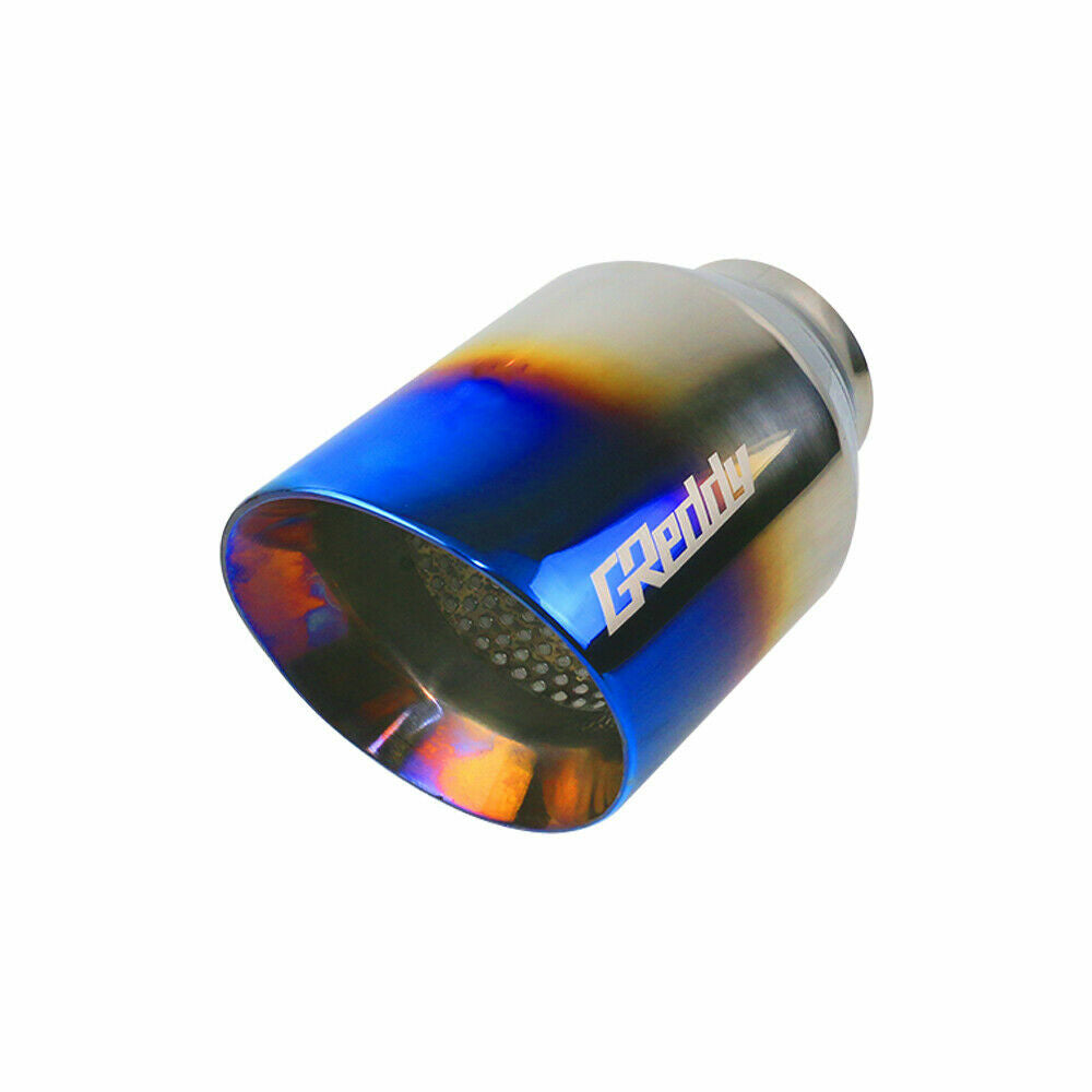 1PC Universal 2'' ID 4'' OD Exhaust End Tips Muffler Burnt Blue Pipe Tip