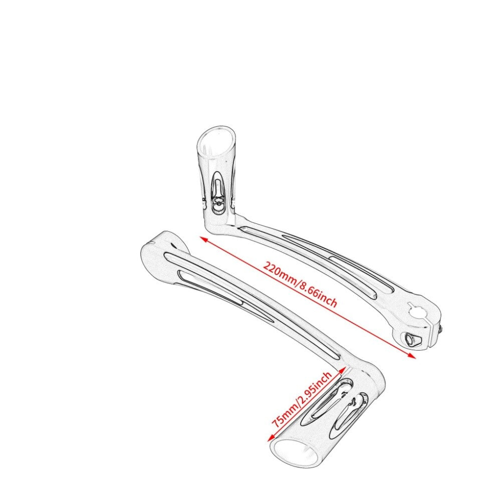 Suitable for Harley Touring models 2014-2023. Chrome brake arm shift lever with gearshift pin. n