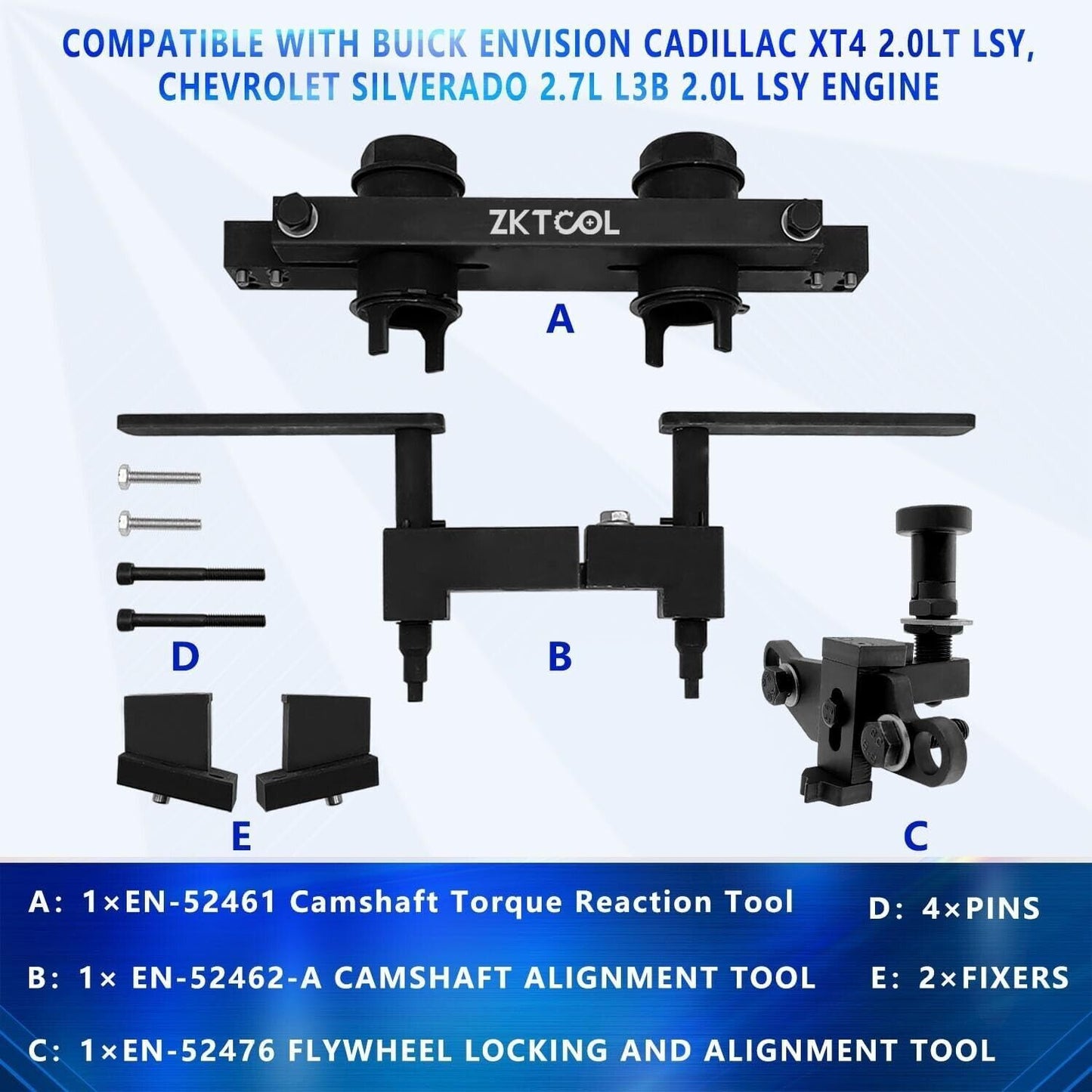 Engine Camshaft Timing Tool for Cadillac XT4 2.0L Silverado for Sierra 2.7L EN-52461 Q