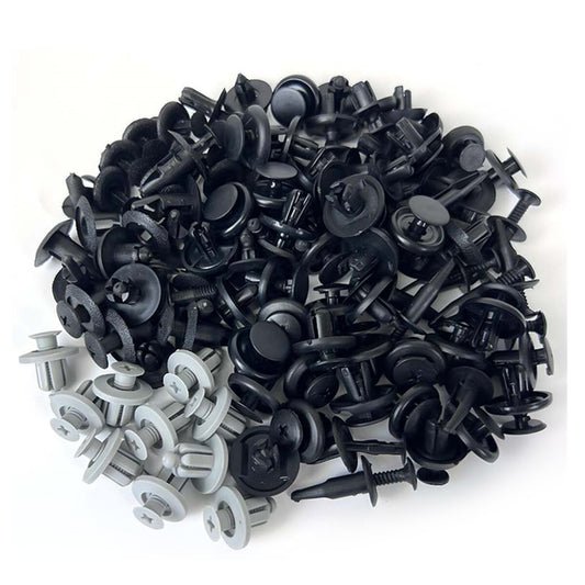 100pcs Car Door Trim Panel Push Pin Rivets Retainers Kit Plastic Clips Fasteners