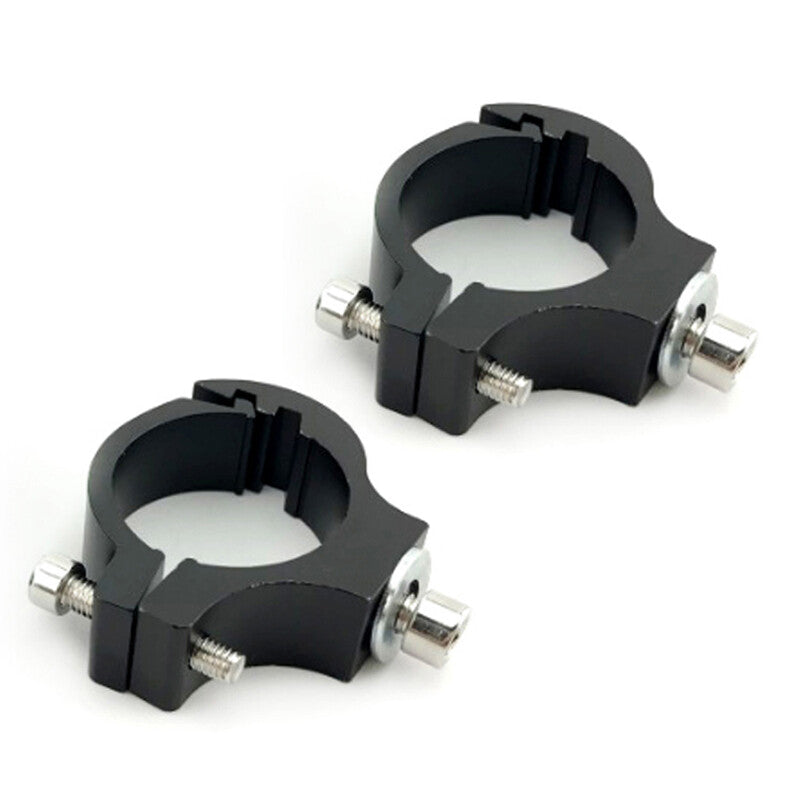 2-Piece Motorcycle 21-35mm Handlebar Fork Clip LED Headlight Mount Assembly - n
