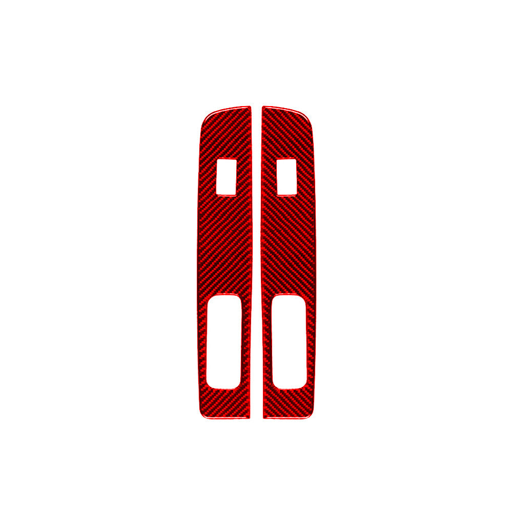 4x Red Inner Door Handle Panel Trim Carbon Fiber For FJ Curiser 2007-2021 v