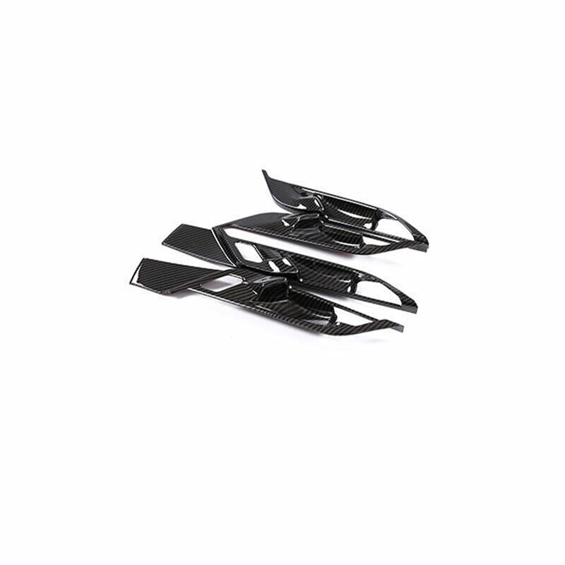 for BMW X1 F48 2016-22 ABS Carbon Fiber Interior Door Handle Bowl Cover Trim 4P