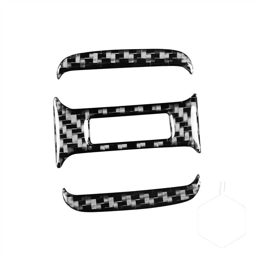 3Pcs Carbon Fiber Rear Air Vent Oultet Cover Trim for Toyota 4Runner 2010-2020