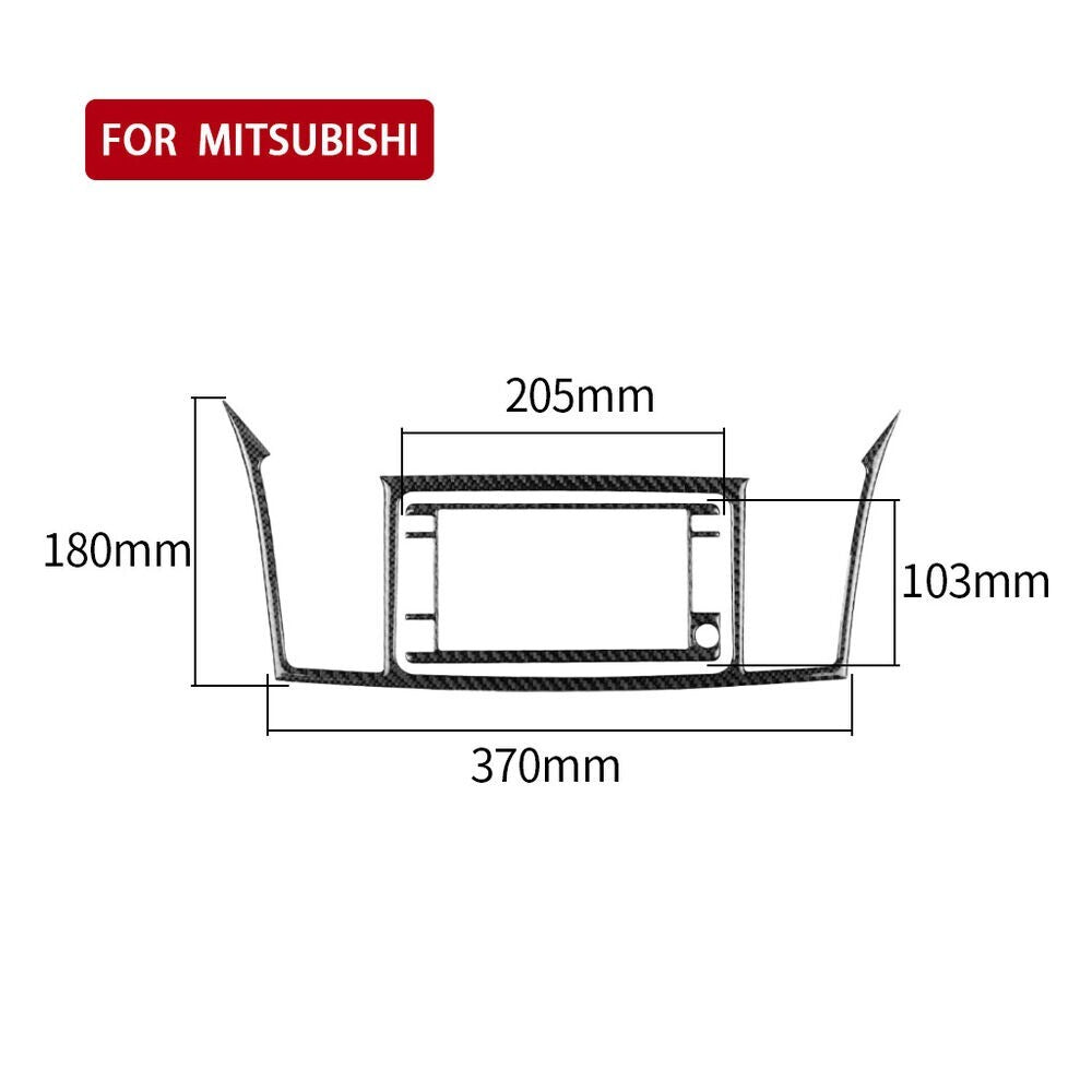 Carbon Fiber Navigation Control Panel Cover Trim For Lancer 08-15 New n