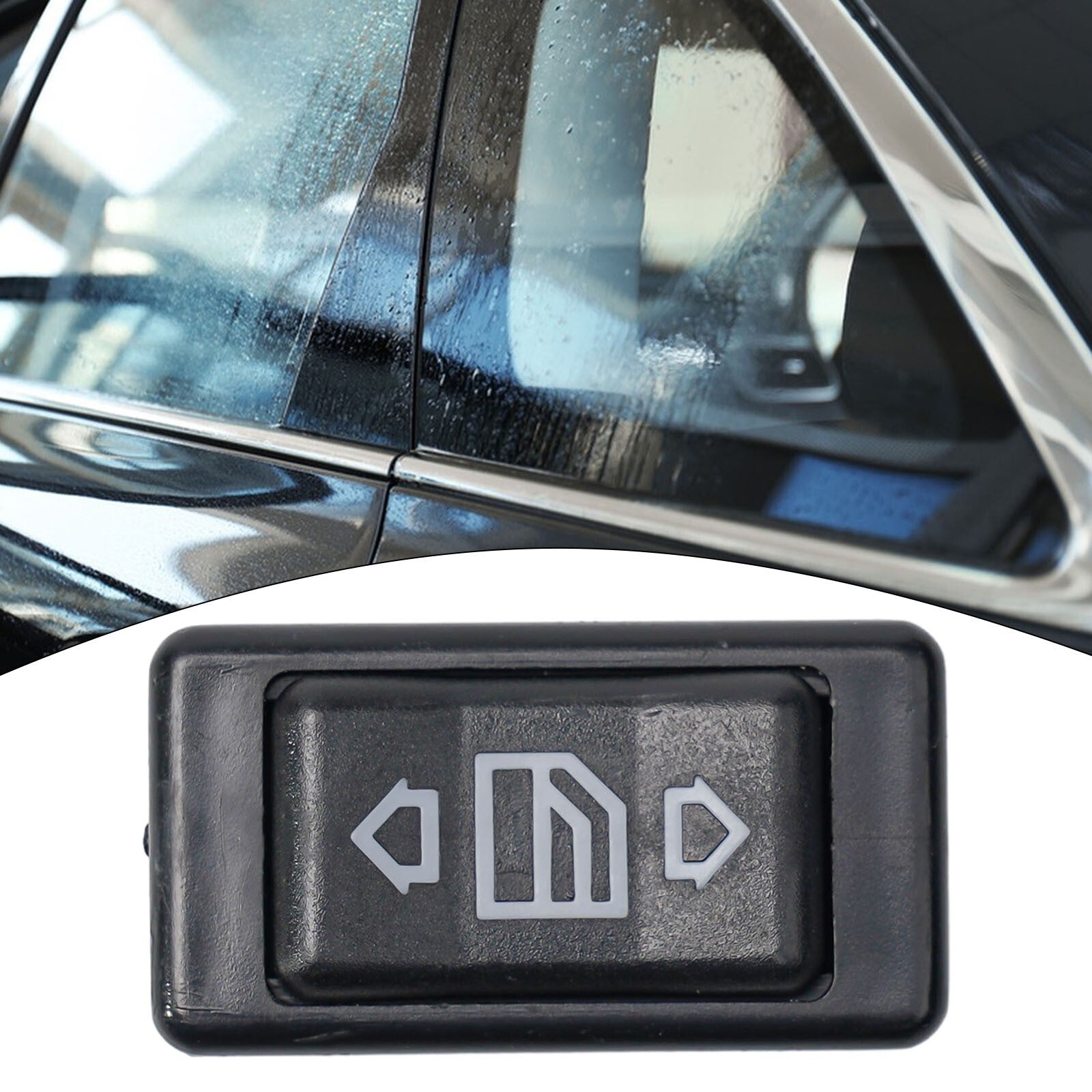 Car electric power switch button with green light, 6-pin, 12/24V, 20A on/off.