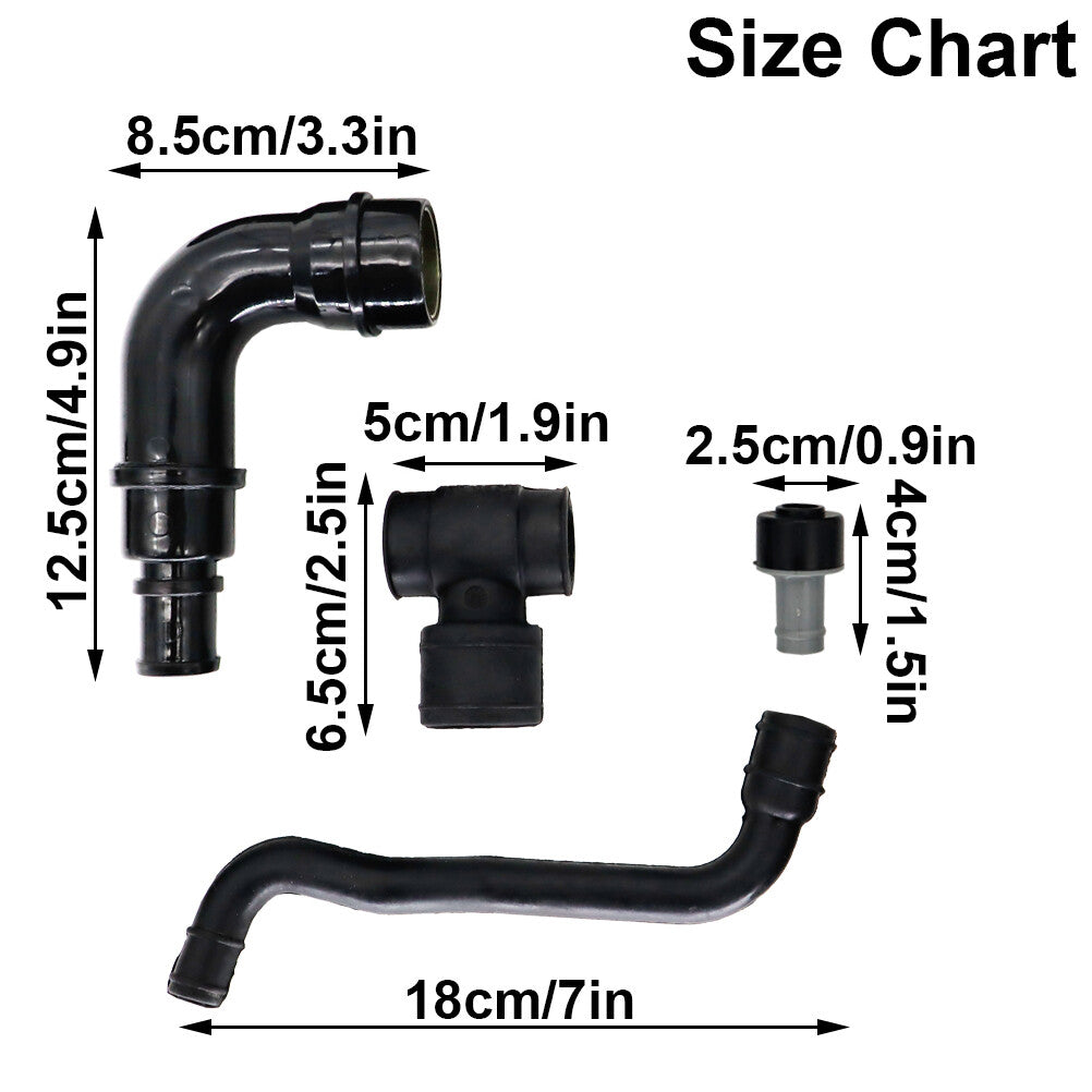 1.8T Crankcase Breather Hose Pipe Valve Kit for Audi A3 for A4 TT for VW for Golf for Seat 6X Q