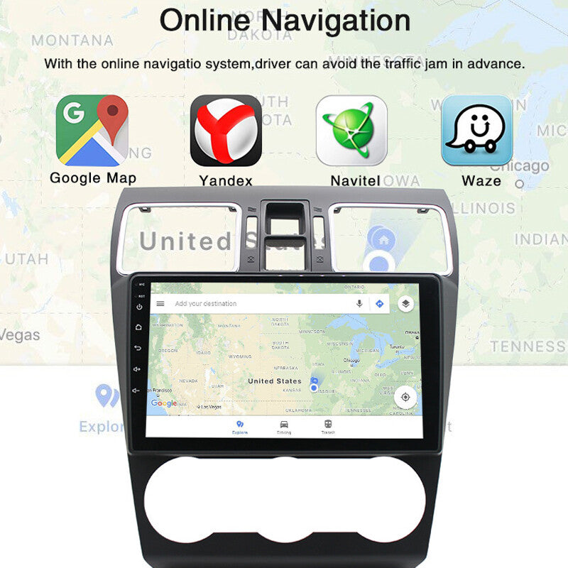 9-inch Android 9.1 Car GPS Navigation Radio WiFi Player for Subaru Forester WRX XV n