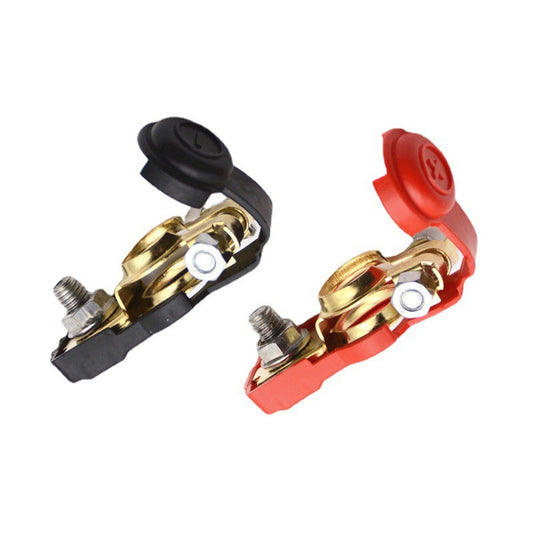 1 Pair Car Copper Battery Terminal Positive/Negative Quick Connector Cable Clamp