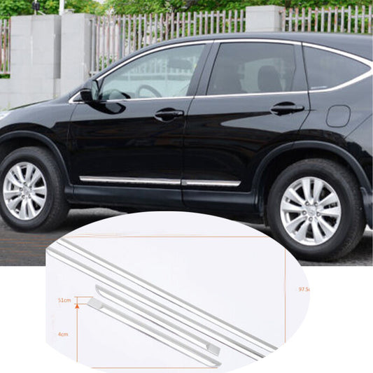 4x Chrome Body Side Molding Trim for Honda CRV CR-V 2012 13 2014 2015 2016 auto