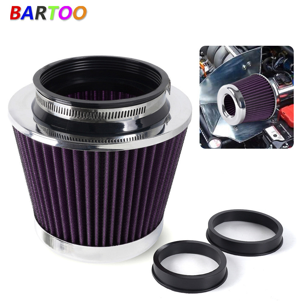 Cold Air Intake High Flow Performance Purple Air Filter 3/3.5/4 Inlet 5 Tall Q