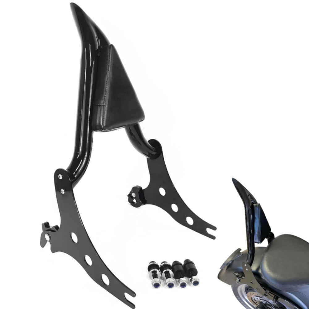 Black Sissy Bar Pad Luggage Rack Backrest for Harley Softail 2006-2012 Fat Boy