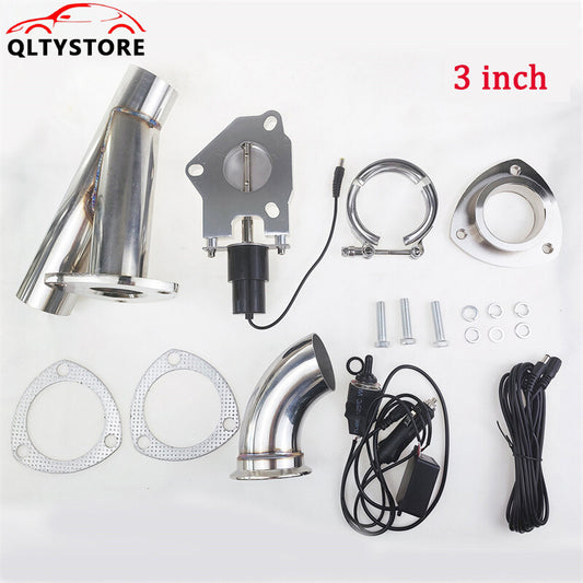 3'' Stainless Electric Exhaust Valve Downpipe Dump Valve Kit with Manual Switch Q
