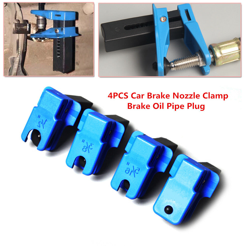 4-piece brake nozzle clamp plug for preventing brake line leaks - n