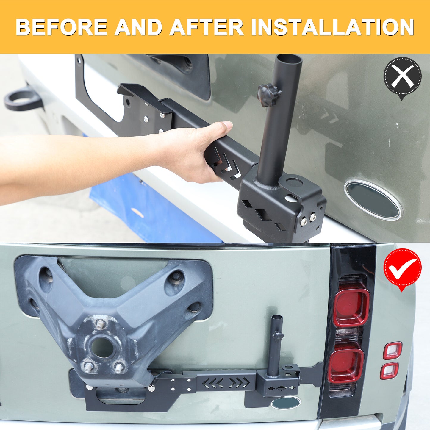 Tailgate spare tire antenna bracket suitable for Land Rover for Defender 2020-24 n