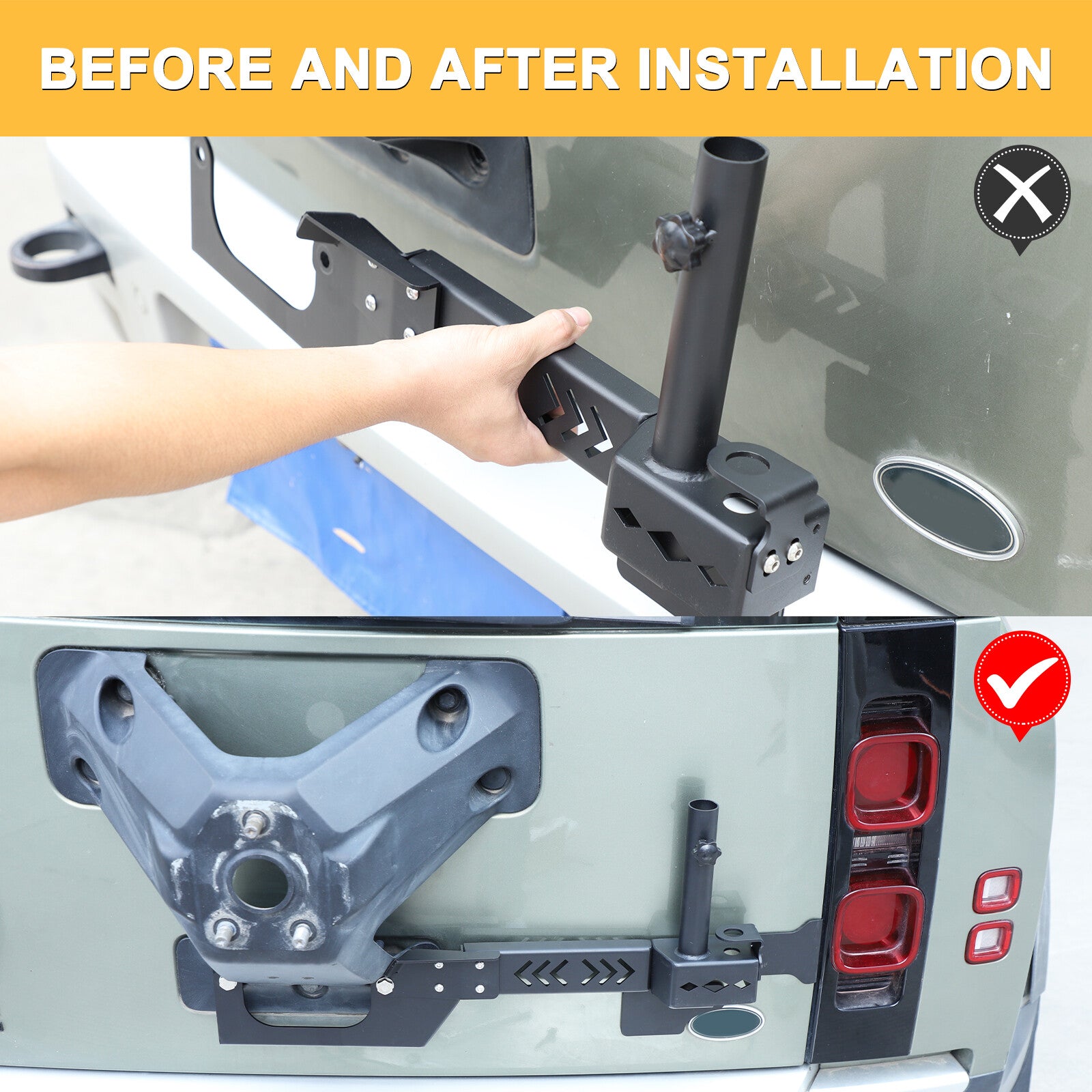 Tailgate spare tire antenna bracket suitable for Land Rover for Defender 2020-24 n