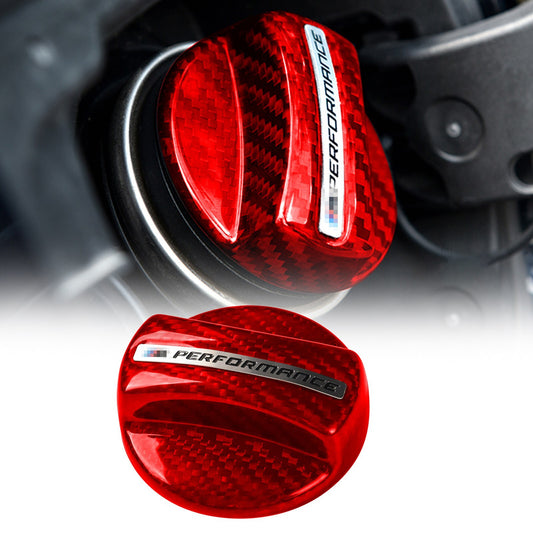 for BMW F30 F80 F82 E92 Red Carbon Fiber Universal Fuel Tank Oil Gas Cap Decor Q