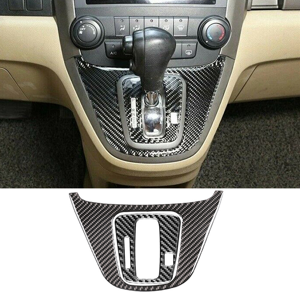2¡Á Carbon Fiber Central Control Gear Shift Panel CoverFor for Honda CR-V CRV 2007-11