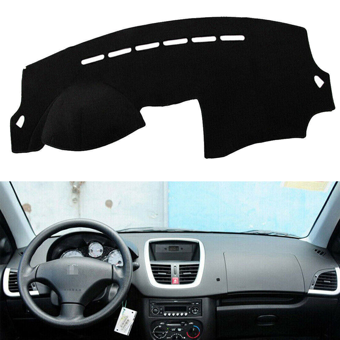 1X Inner Dashboard Dash Mat Non-slip DashMat Sun Shade Pad for Peugeot 207 10-13