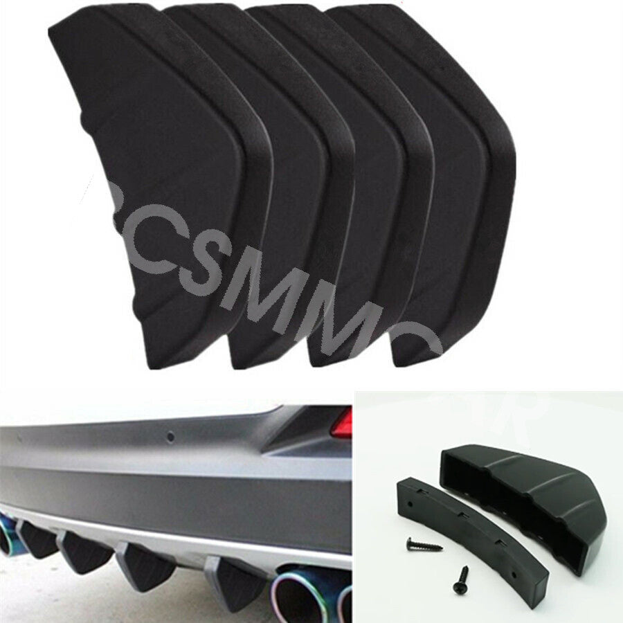 Racing Car Lower Rear Body Bumper Lip Diffuser Shark Fin Spoiler Accessories Q