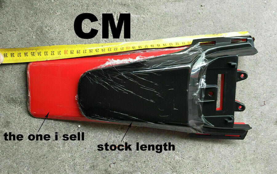 aftermarket Black Plastics Longer Rear Fender for Honda CRF50 XR50 bike SSR DHZ