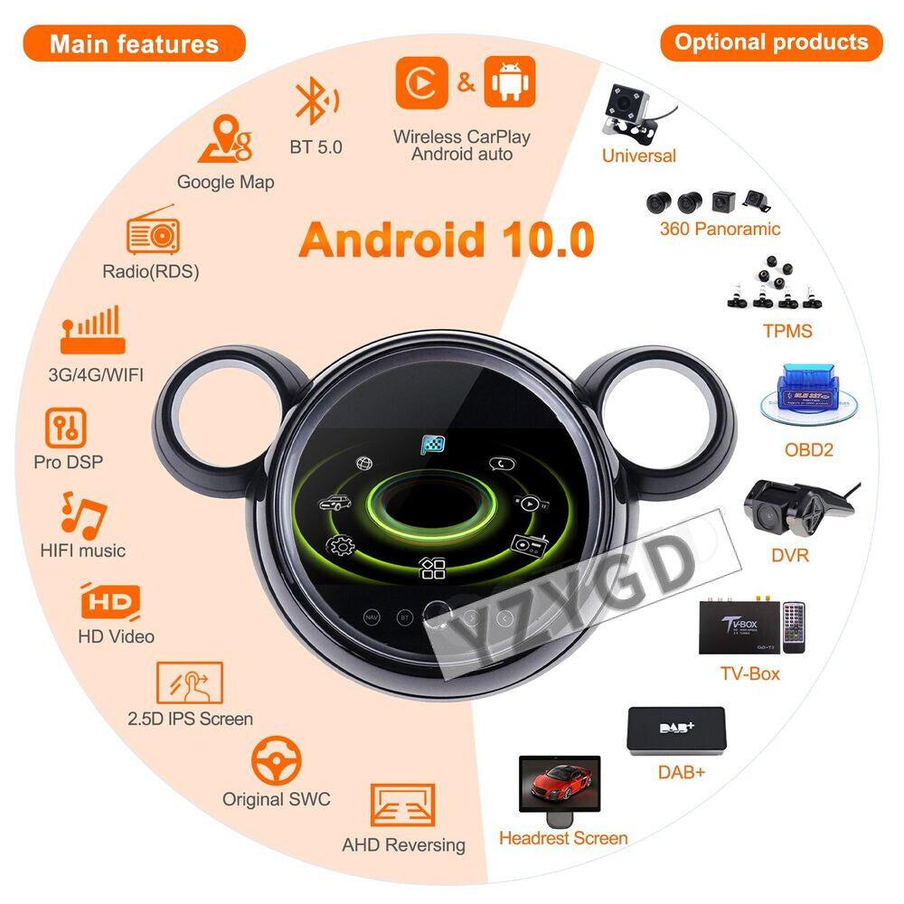 for BMW for Mini Cooper R56 R60 2007-2014 Android Stereo Car Radio 2Din Receiver 64G