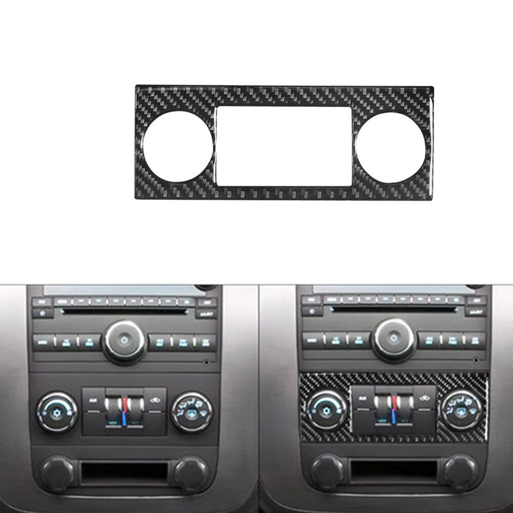 Carbon Fiber Manual Climate Control Trim For Silverado/tahoe/ for sierra 2007-2014