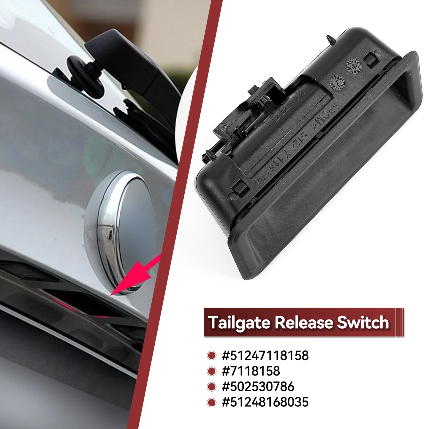Boot Lid Trunk Tailgate Release Handle Switch for BMW E88 E90 E60 E70 X1 X5 X6 Q