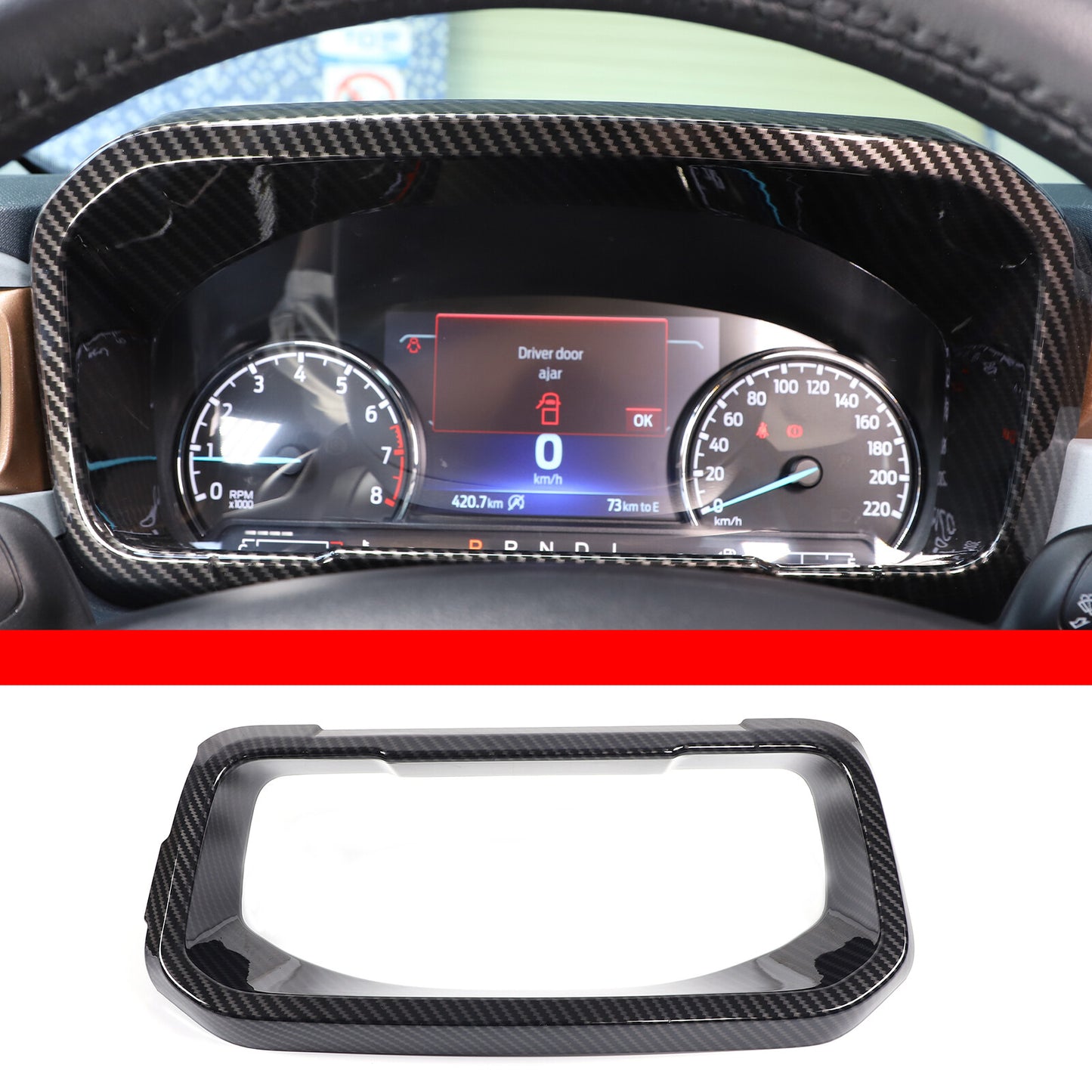 Carbon fiber internal steering wheel cover frame decoration suitable for Fengyang ta SUPRA 19-22 - v