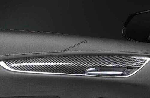 Fit for Cadillac XT6 2020-2022 Carbon Fiber Inner Door Panel Strip Decorate 4PCS