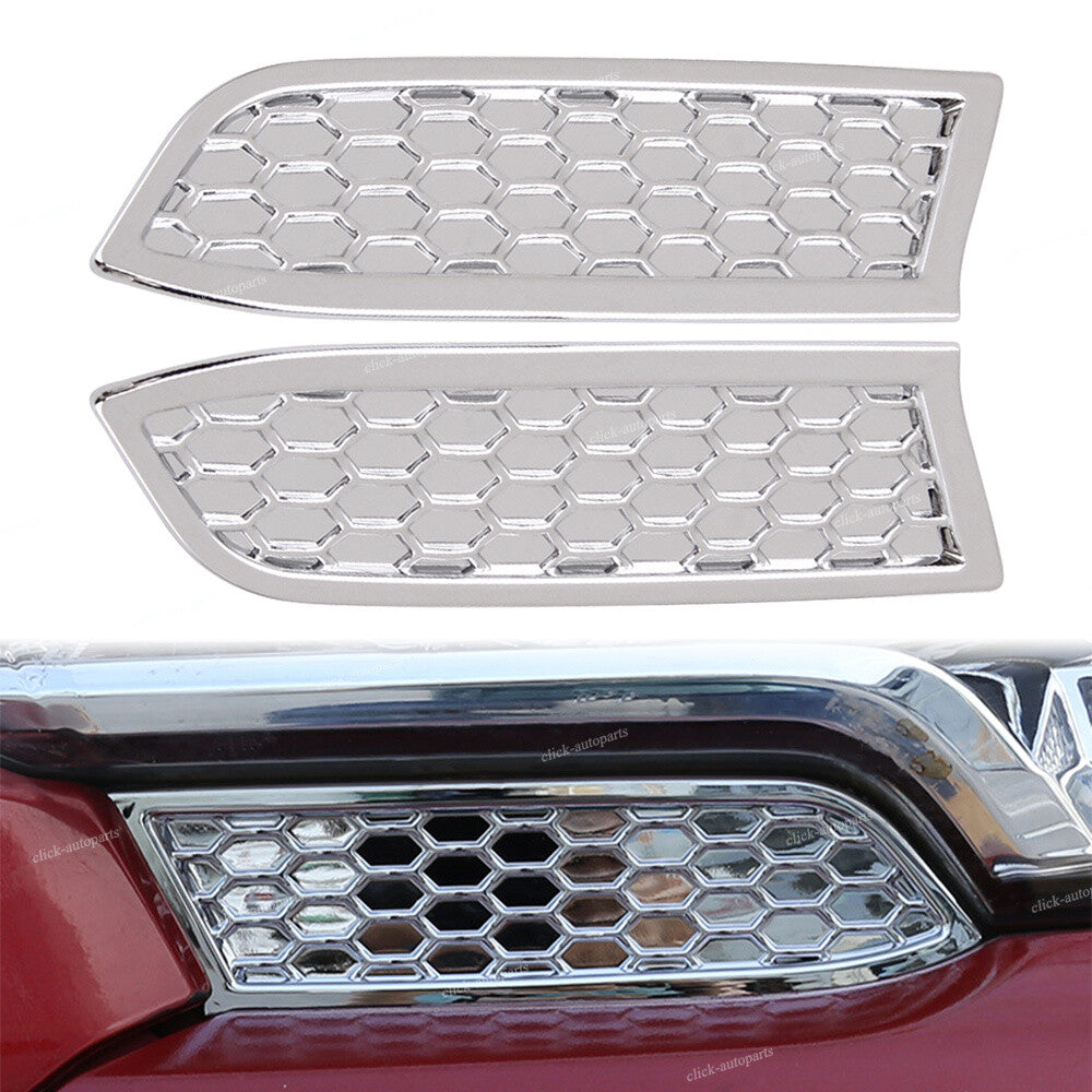 Silver Front Headlight Cleaning Trim Bezels Fit for Toyota Tacoma 2016-2020