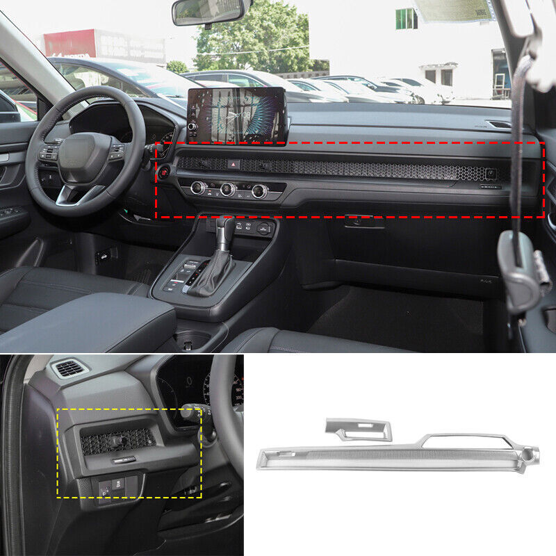 Silver Matte Central Console Dashboard Strip Trim for Honda CRV CR-V 2023-2024 n