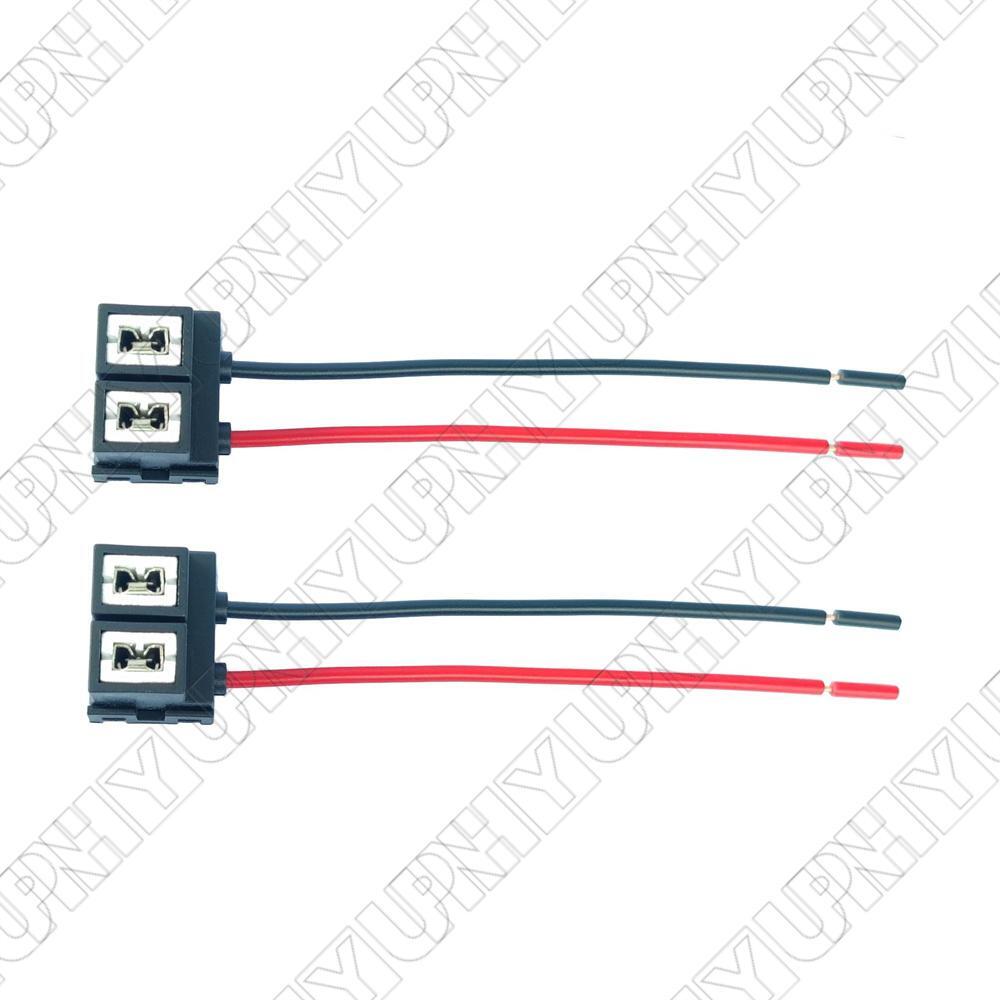 2Pcs Car H7 Headlight Lamp Bulb Base Holder Socket with Pigtail Wiring Harness Q