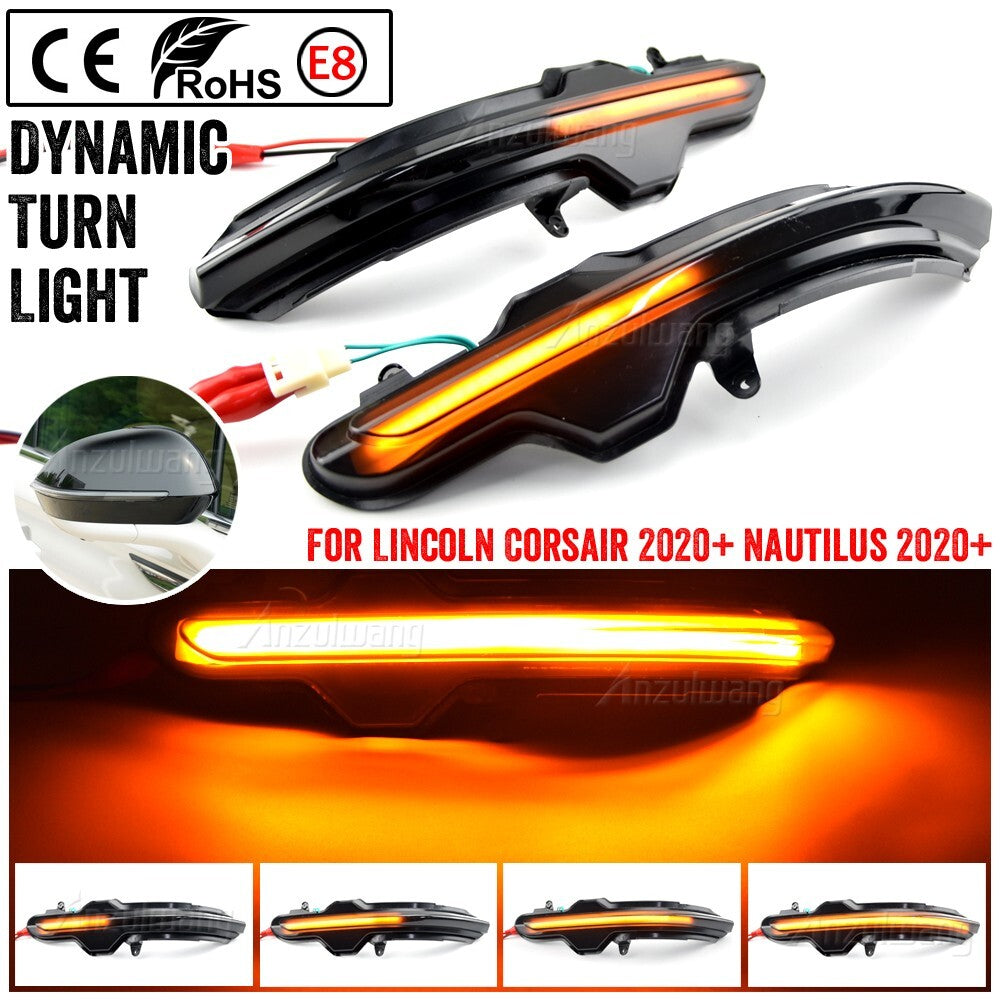 Dynamic Side Turn Signal Light for Lincoln Corsair 2020+ Nautilus 2020+