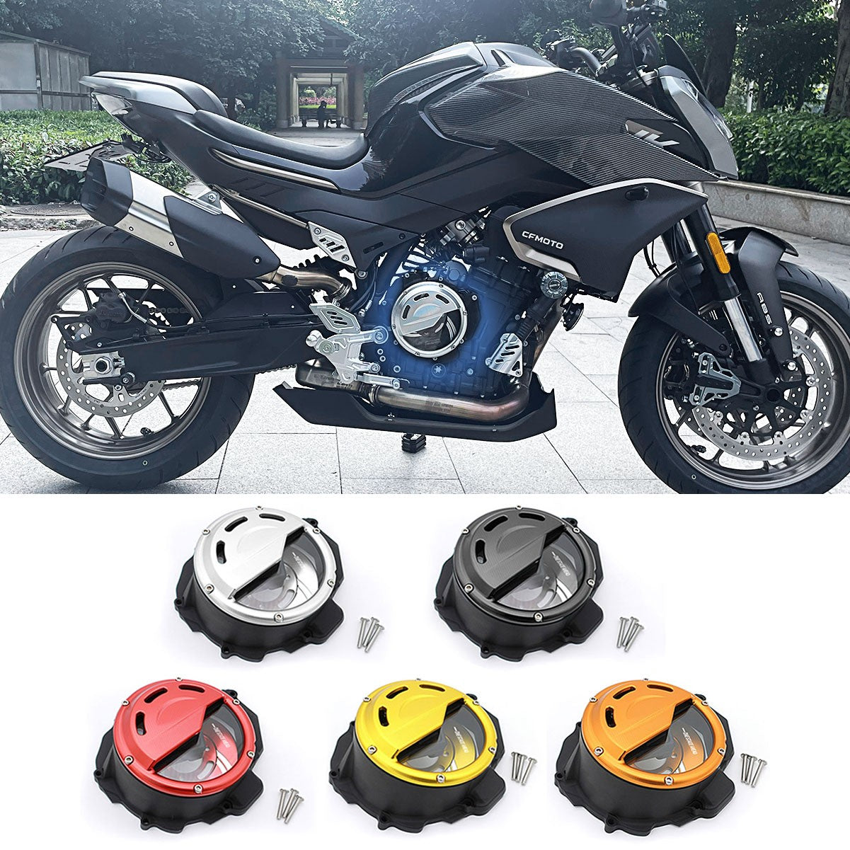 Motorcycle Transparent Clutch Cover Guard For CF-moto 800NK 2023 2024 2025 2026 Q