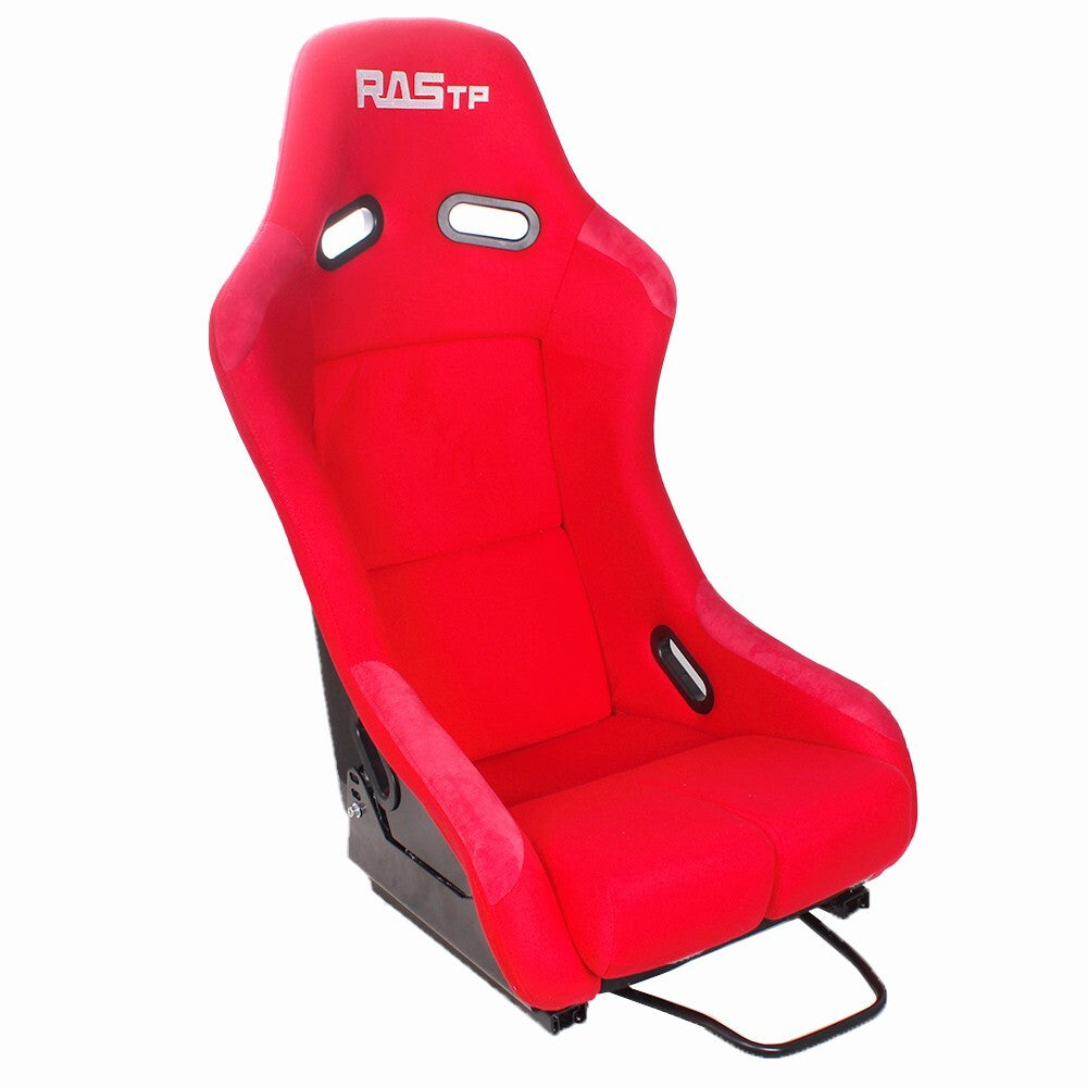 Full Red Universal Racing Adjustable Bucket Reclinable Seats  Slider Rail