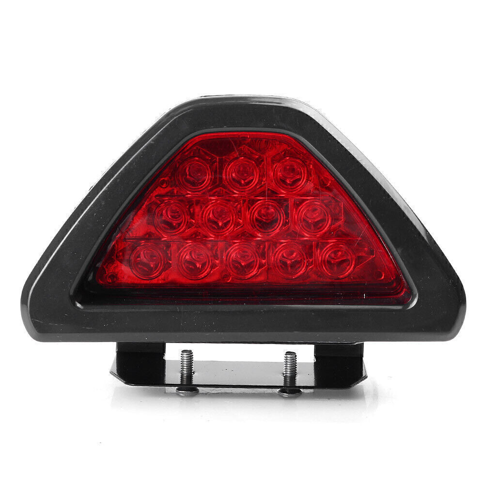 Racing Light Rear Tail Stop Brake Lamp F1 Style 12-LED Strobe Flash Light Bulbs