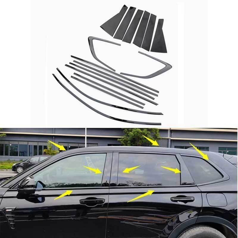 for Honda CR-V CRV 2023+ Black Titanium Window Strips&Center BC Pillar Cover n