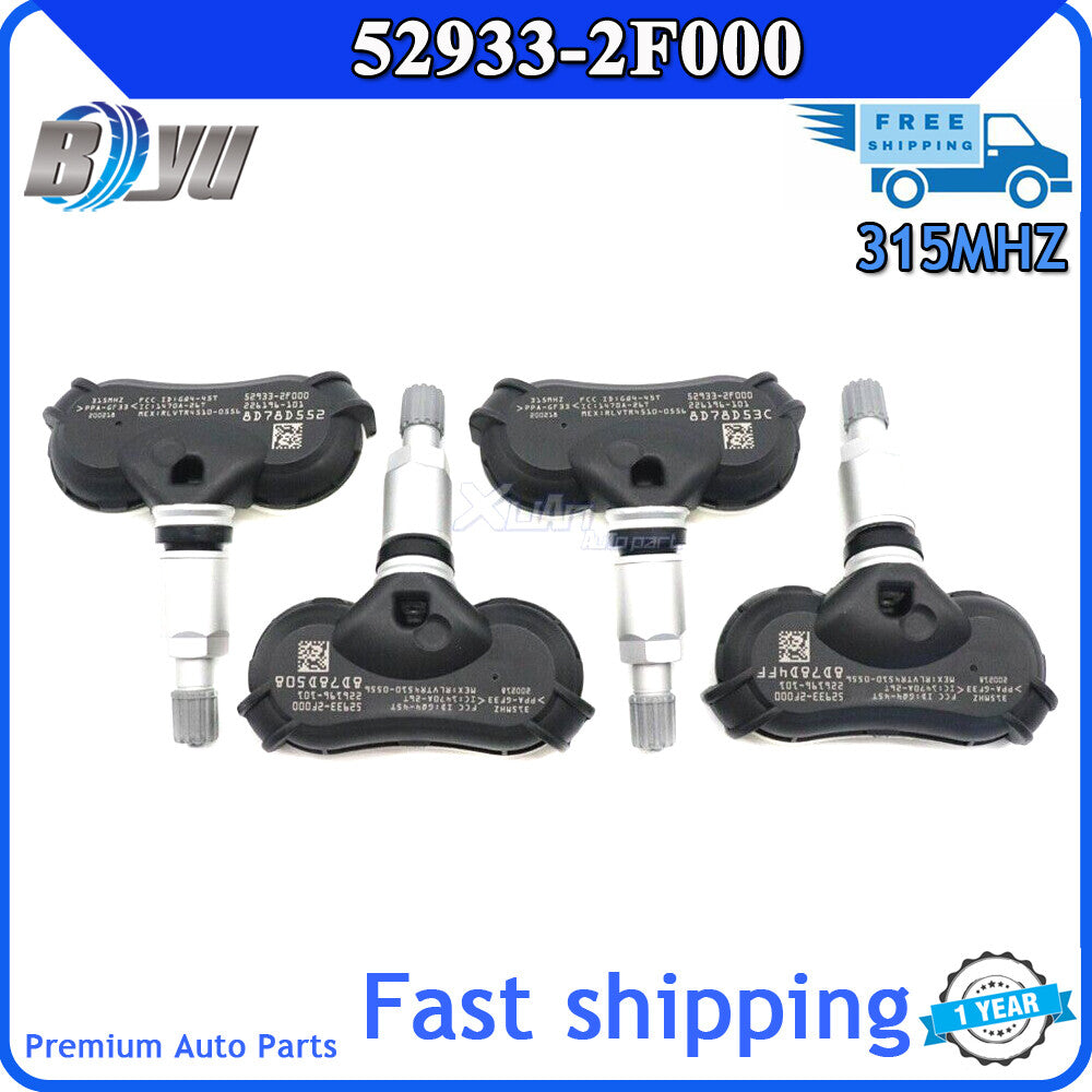 52933-2F000 is a 4x tire pressure sensor (TPMS) for Kia Rio and for Hyundai for Tucson 315MHz.
