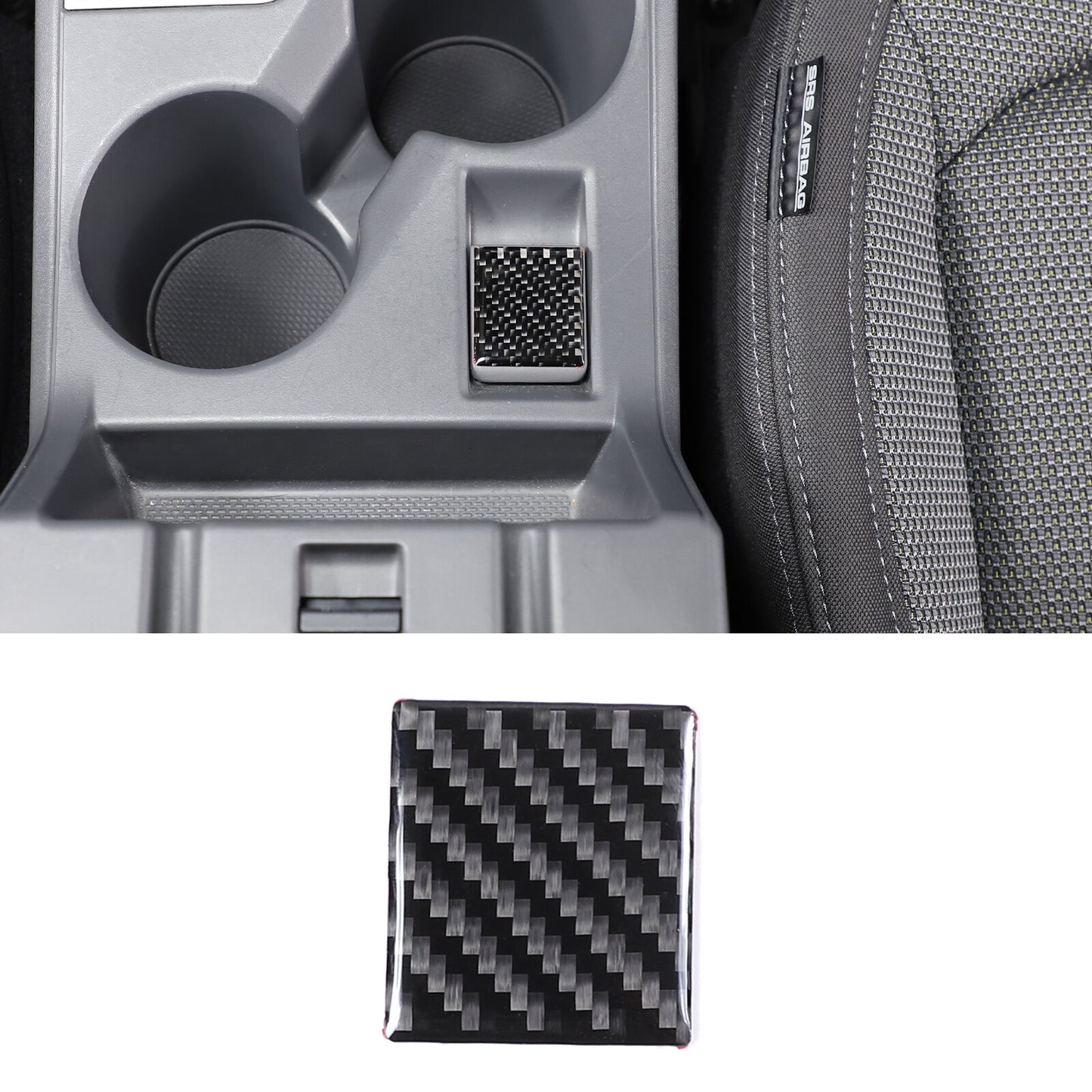 Carbon fiber rear cigarette lighter switch decorative sticker for Subaru Crosstrek 24+ n