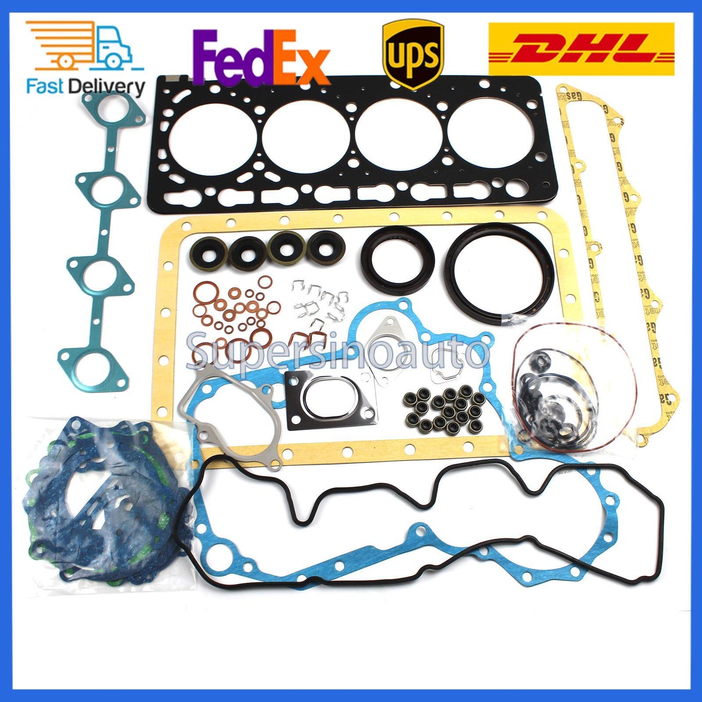 Cylinder Full Gasket Kit Fits Kubota Bobcat T200 T250 S250 M9000 V3300(T) Engine