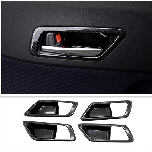 For 2018-21 CHR C-HR for Toyota Carbon Fiber Interior Door Handle Bowl Cover Trim 4P