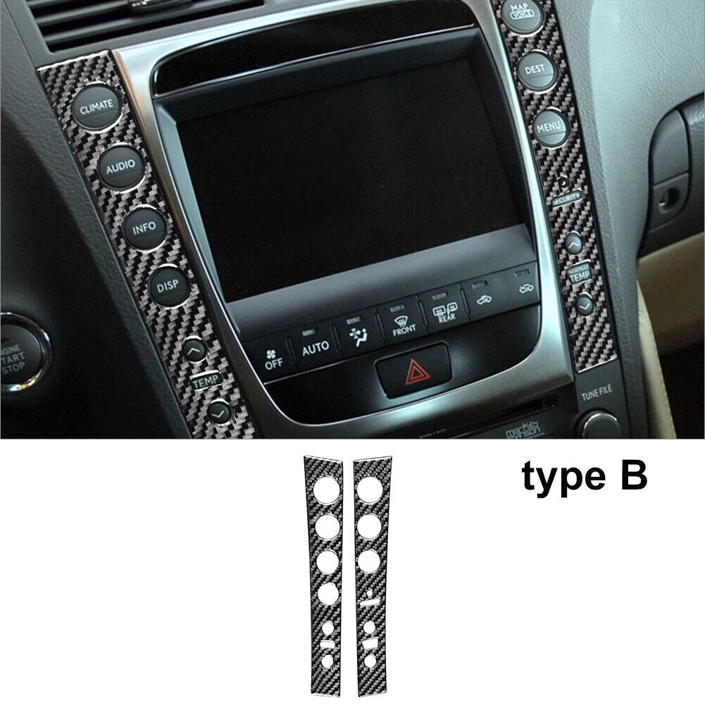 2Pcs Carbon Fiber Indoor Central Console Side Cover for Lexus GS300/350