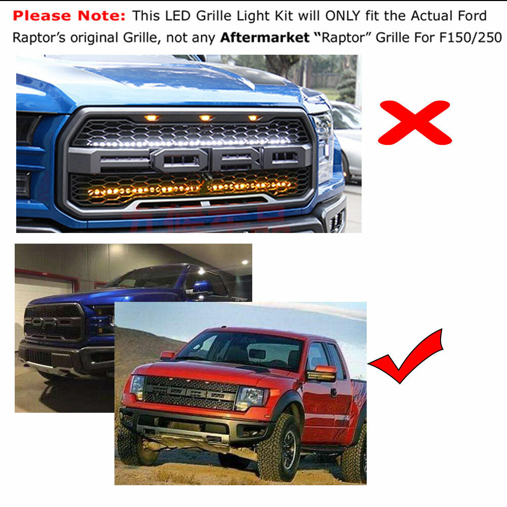 Direct Fit for 3X Yellow Lens 12SMD Amber LED Front Grille Driving Light - v