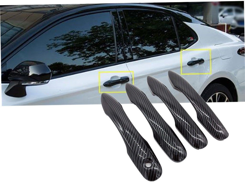 Carbon Fiber Side Door Handle Cover for Toyota 2018-2023 for Camry /2020-23 for Corolla