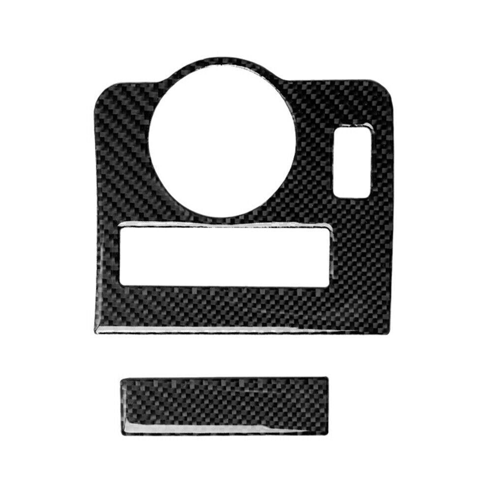 Carbon Fiber Interior Headlight Switch Decor Trim Cover Fit for Ford for Mustang 2009-13