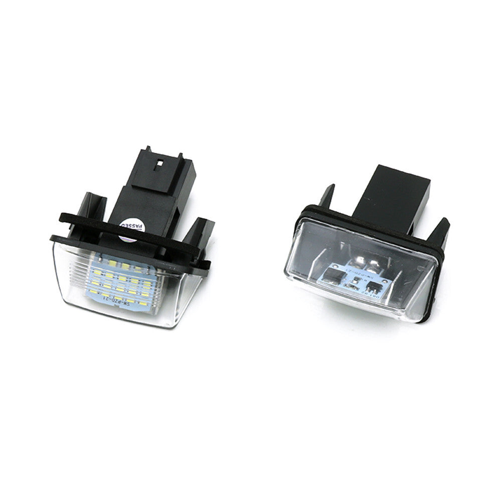 2x LED license plate lighting for Citroen C3 C4 C5 Berlingo Saxo for Peugeot 206 207